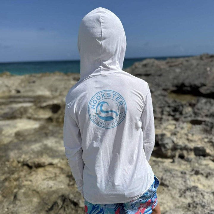 Reel Classic Kids UV Hoodie in White