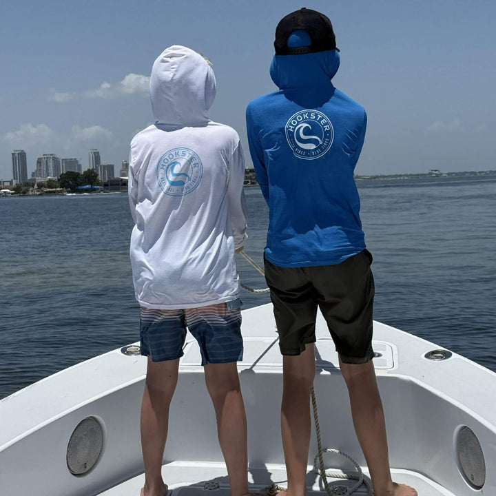 Reel Classic Kids UV Hoodie in White