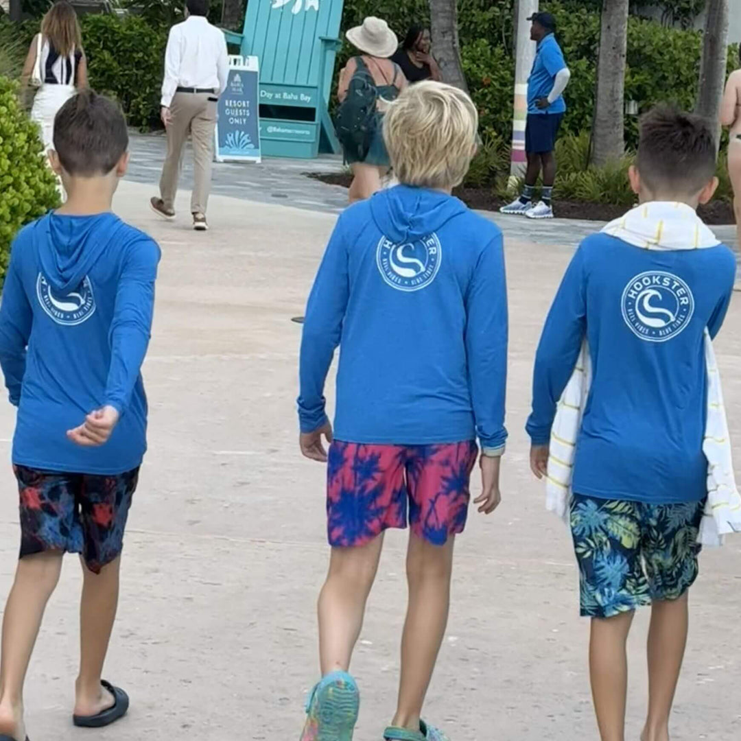 Reel Classic Kids UV Hoodie in Royal Blue