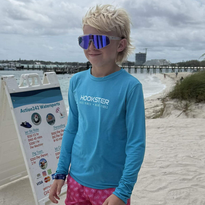 UV Kids Performance Shirt in Ocean Blue