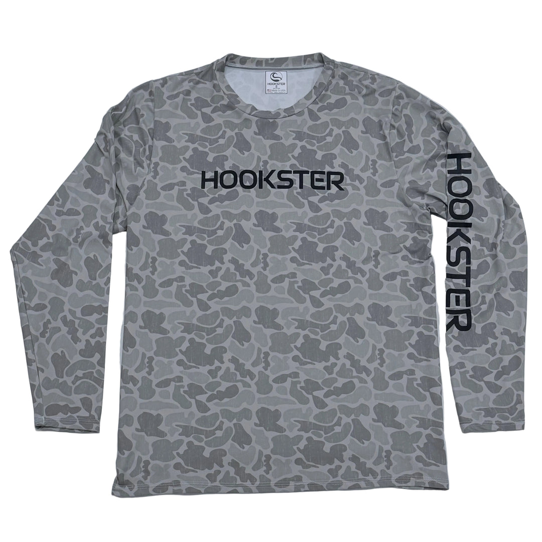 Camo long sleeve uv shirt with Hookster