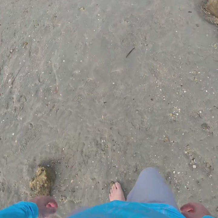 Point-of-view video of the HOOKSTER Depth Lines UPF 50+ UV hoodie being worn